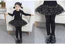 Legíny bez nôh pre malé dievčatká z tutu Ruffle Twinkle Star Rock Dominujúca farba čierna