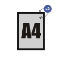 Магнитная рамка А4 Двусторонняя MAGNETIC черная