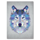 ЖИВОПИСЬ ПО МЕТАЛЛУ БОЛЬШОЙ ЛИСТ ПЛАКАТ ВОЛК ГРАФИКА