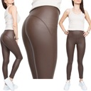 КОРИЧНЕВЫЕ МОДЕЛИРУЮЩИЕ ЛЕГГИНСЫ, МАТОВАЯ КОЖА, размер XL/XXL