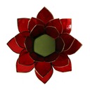 Czerwony świecznik kwiat lotosu (masa perłowa) Wysokość produktu 8 cm