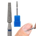 АЛМАЗНАЯ ЛЕЗКА ДЛЯ КУТИКУЛЫ, УЗКАЯ, С ДВУМЯ КОНУСАМИ, СРЕДНЯЯ, СИНЯЯ