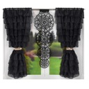 ЧЕРНАЯ ШТОРА С АЖУРНЫМ ПАНЕЛИ, УКРАШЕННАЯ ЗОЛОТОМ