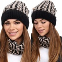 ЖЕНСКИЙ КОМПЛЕКТ, ЮБКА-ШАПКА, ГОЛЬФ, ТРУБКА АЛЬПАКА, ТЕПЛЫЙ КОМПЛЕКТ ЧЕРНО-ПЕСОЧНЫЙ 2197