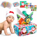 SORTER SENSORYCZNE PUDEŁKO Z CHUSTECZKAMI PLUSZOWE MONTESSORI ŚWIĄTECZNE