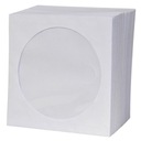 Белый конверт для компакт-дисков с окошком, 100 шт.