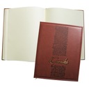 Летопись кожаная В4, 100 стр., прошитая, вертикальная - коричневая.