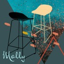 Molly черный Низкий барный стул