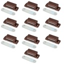 10x МЕБЕЛЬНАЯ ЗАЩЕЛКА ДВЕРНОЙ МАГНИТ МЕБЕЛЬНЫЙ ЗАМОК ПРОЧНЫЙ КОРИЧНЕВЫЙ