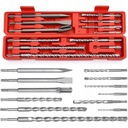 НАБОР ДОЛОТО-СВЕРЛ VOREL СВЕРЛА SDS+ 12 ШТ.