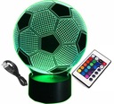 3D LED Футбольная ЛАМПА 16 цветов RGB