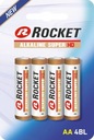 4 щелочные батареи Rocket Super HD AA LR06 LR6