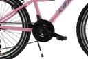 Rower 24 Kands Dragon aluminiowy, niska rama różowy2024 Wyposażenie dodatkowe stopka