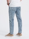 Džínsové pánske džínsové nohavice modré V1 OM-PADP-0109 S Dominujúca farba modrá