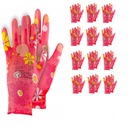 САДОВЫЕ ПЕРЧАТКИ ЖЕНСКИЕ РАЗНОЦВЕТНЫЕ ПЕРЧАТКИ 7 S 12 ПАР