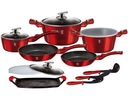 Набор кастрюль, набор 14 штук, Бордовый BH-6781