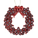 Zawieszka świąteczna wieniec czerwona