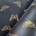 Bibuła ozdobna do pakowania 50x75 MOTYL czerń