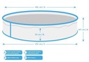 Roštový bazén okrúhly Marimex 457 x 457 cm Kód výrobcu 8590517014437