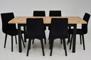 Stół 80x140/180cm i 6 krzeseł tapicerowanych Długość stołu 140 cm