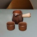 Keramická čajová kanvica s čajovou šálkou Rustikálna odolná so sitkom na čaj s 2 šálkami Hmotnosť (s balením) 0.653 kg