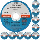 ДИСКИ РЕЖНЫЕ ПО МЕТАЛЛУ INOX 115x1,0 FELMAN STRONG