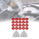 20PCS BOULONS CADRE DE PLAQUE D'IMMATRICULATION M6 (1/4″) FOR CARS MOTOCYCLETTES TRUCKS SUVS REDphoto 9