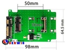 ADAPTER DYSKU SSD mSATA na SATA 2,5' Waga produktu z opakowaniem jednostkowym 0.01 kg