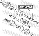 FEBEST COJINETE DE EJE DE ACCIONAMIENTO AS-356220 