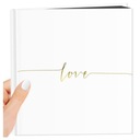 Гостевая книга свадьбы Instax и золотая надпись Love Love или Гостевая книга