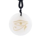Egyptský náhrdelník Oko Horusa Biely Kolekcia egipska biżuteria kostiumowa