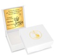 Золотая цепочка-медальон 925 пробы с гравировкой для крещения и причастия