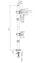 Настольный держатель высотой 81 см для двух мониторов 13–32 дюйма.