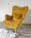 УСЗАК Скандинавское кресло ВЫБОР ЖЕЛТОЙ ТКАНИ.