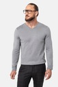 СВИТЕР МУЖСКОЙ RECMAN VARLIN, СЕРЫЙ, V-образный вырез, XL