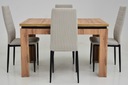 Zestaw 4 krzesła SZTRUKS + stół 80x120/160 WOTAN Kształt blatu prostokątny