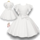 ПЛАТЬЕ FORMULA ELEGANT с кружевными оборками BUTTERFLY цвета слоновой кости 128 RIMKO POLSKA