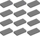 LEGO Csempe 1x2 Sötét Szürke DBG 4211052 3069b - 12db