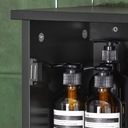 SoBuy Настенный шкаф для ванной комнаты с дверцами, медицинские настенные полки BZR25-SCH
