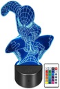 LAMPKA NOCNA 3D LED USB SPIDERMAN FILM LAMPA 16 KOLORÓW + PLOT