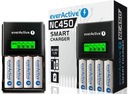 AA AAA everActive NC-450 Зарядное устройство с черным ЖК-дисплеем