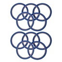 10 рулонов самоклеющейся ленты для маркировки сетки синего цвета