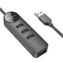 Borofone 4in 1 Адаптер-концентратор 4x Разветвитель USB 3.0 с кабелем 0,2 м