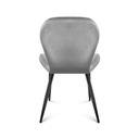 Krzesło fotel do salonu elegancki Mark Adler Prince 2.0 Grey Welur Wysokość siedziska 45 cm