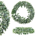 Венок листья на дверном столе