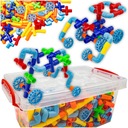 DUŻE KLOCKI Słomki Konstrukcyjne dla DZIECI Kolorowy Rurociąg Rurki 340 El.