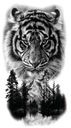 Временная татуировка с тигром на предплечье икры ТМ15