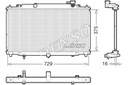 RADUADOR DEL MOTOR DE AGUA MAZDA 6 2.0 2.5 12.12- DENSO 