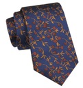 Элегантный мужской галстук Angelo di Monti - темно-синий, цветочный мотив