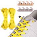 Шнурки эластичные без завязок для различных видов желтой обуви.